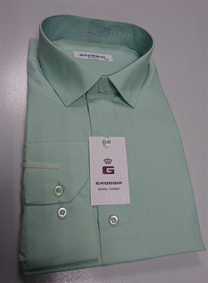 Сорочка мужская фисташка 2383