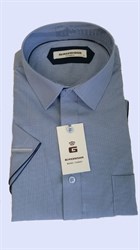 Сорочка синяя в мелкую клетку 2374