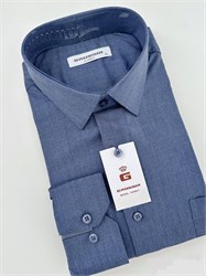 Мужская сорочка темно-синяя 2350
